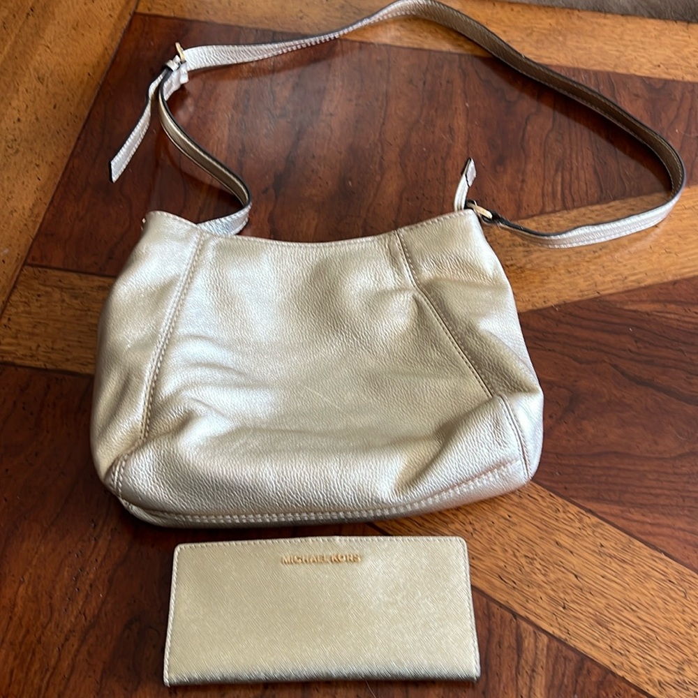 Brand new gold Michael Kors handbag